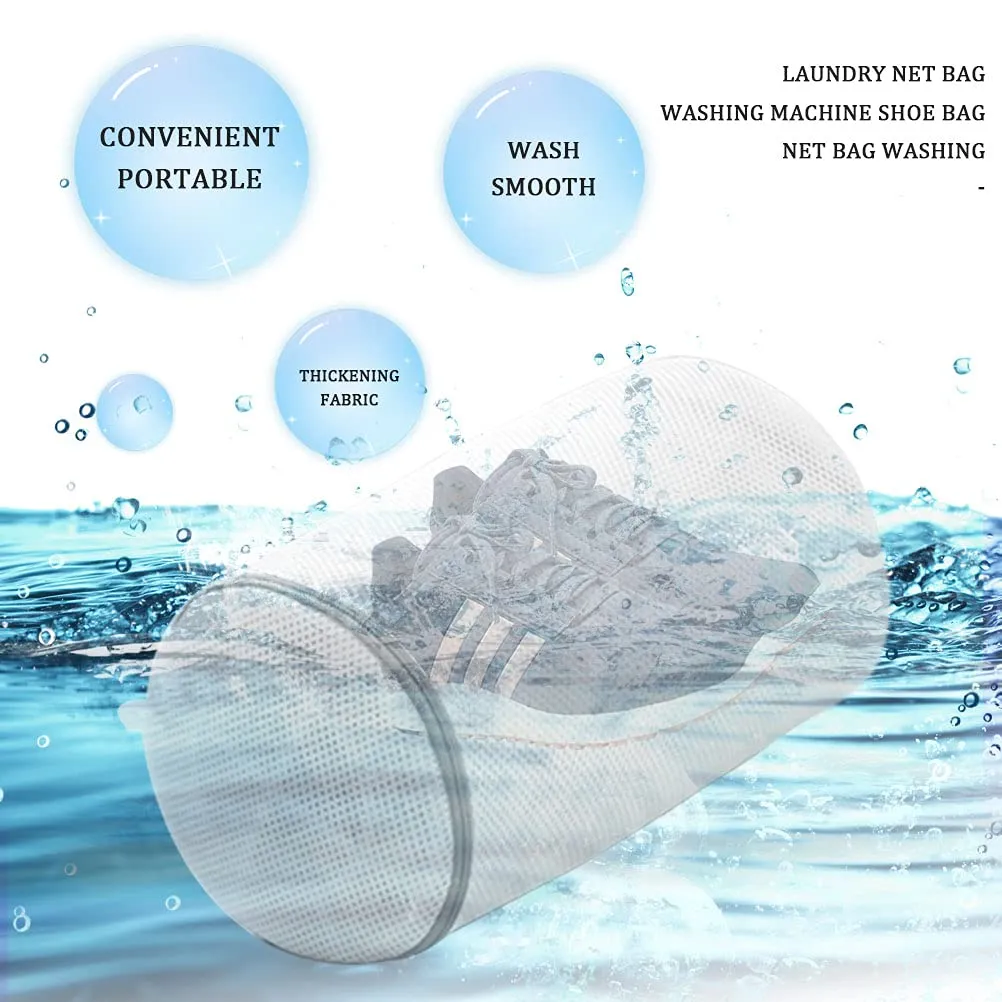 2 Pcs Shoe Washing Machine Bag, Laundry Shoes Bag Dryer Door Shoe Net for Delicates Trainers Socks Bras