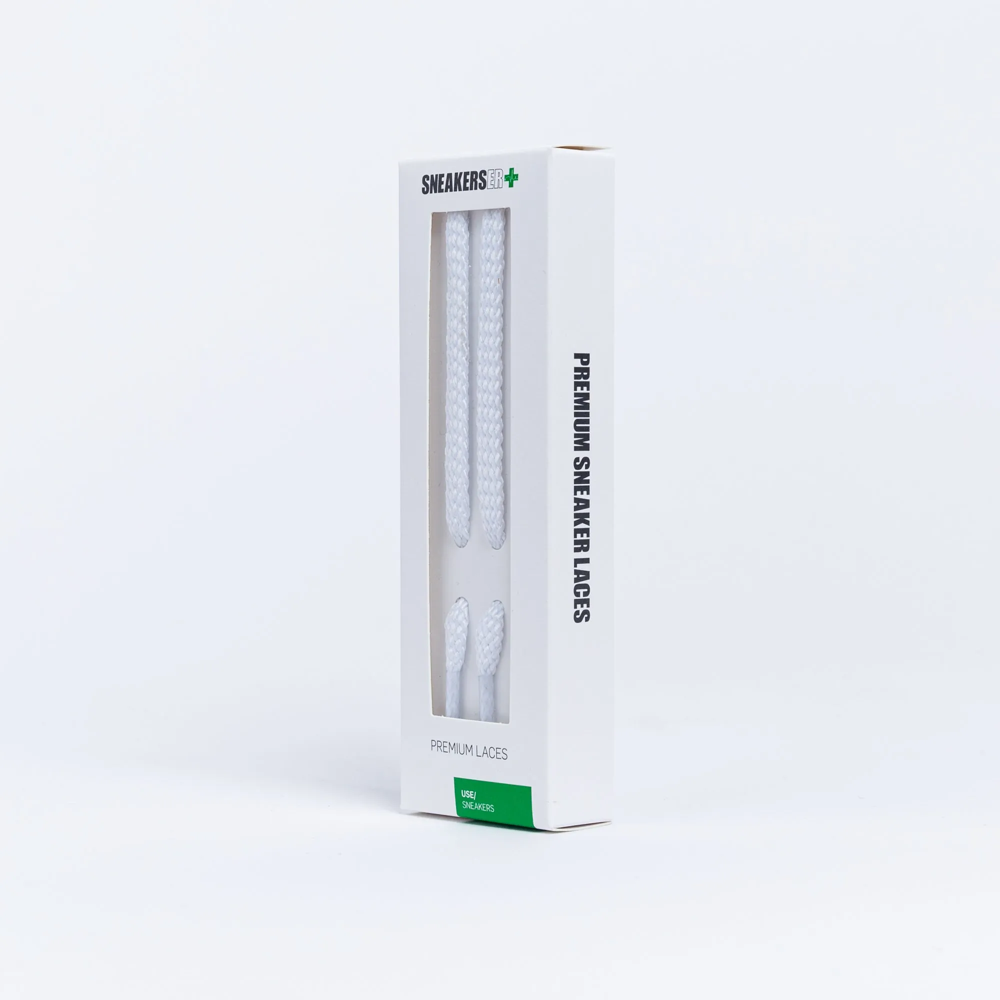 3 PACK GIFT BOX: BOSTON FLAT SNEAKER LACES 120cm: WHITE