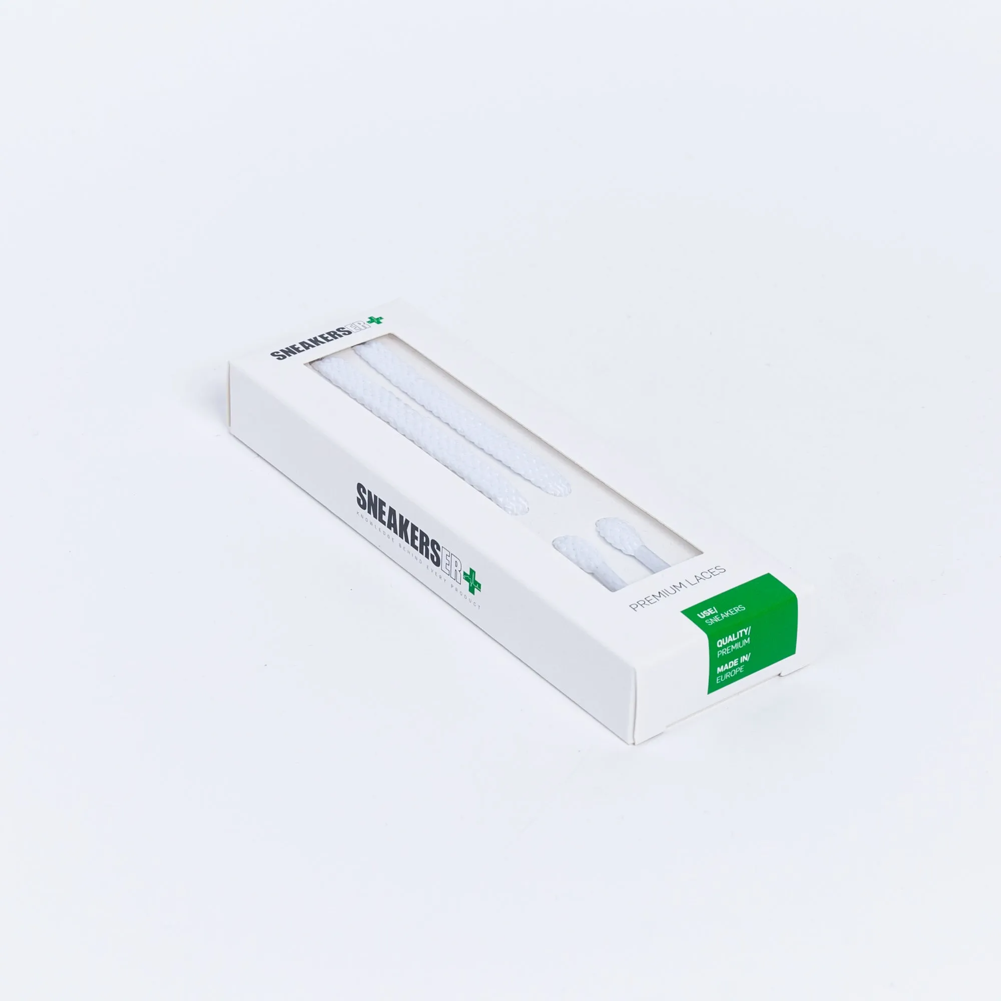 3 PACK GIFT BOX: BOSTON FLAT SNEAKER LACES 120cm: WHITE