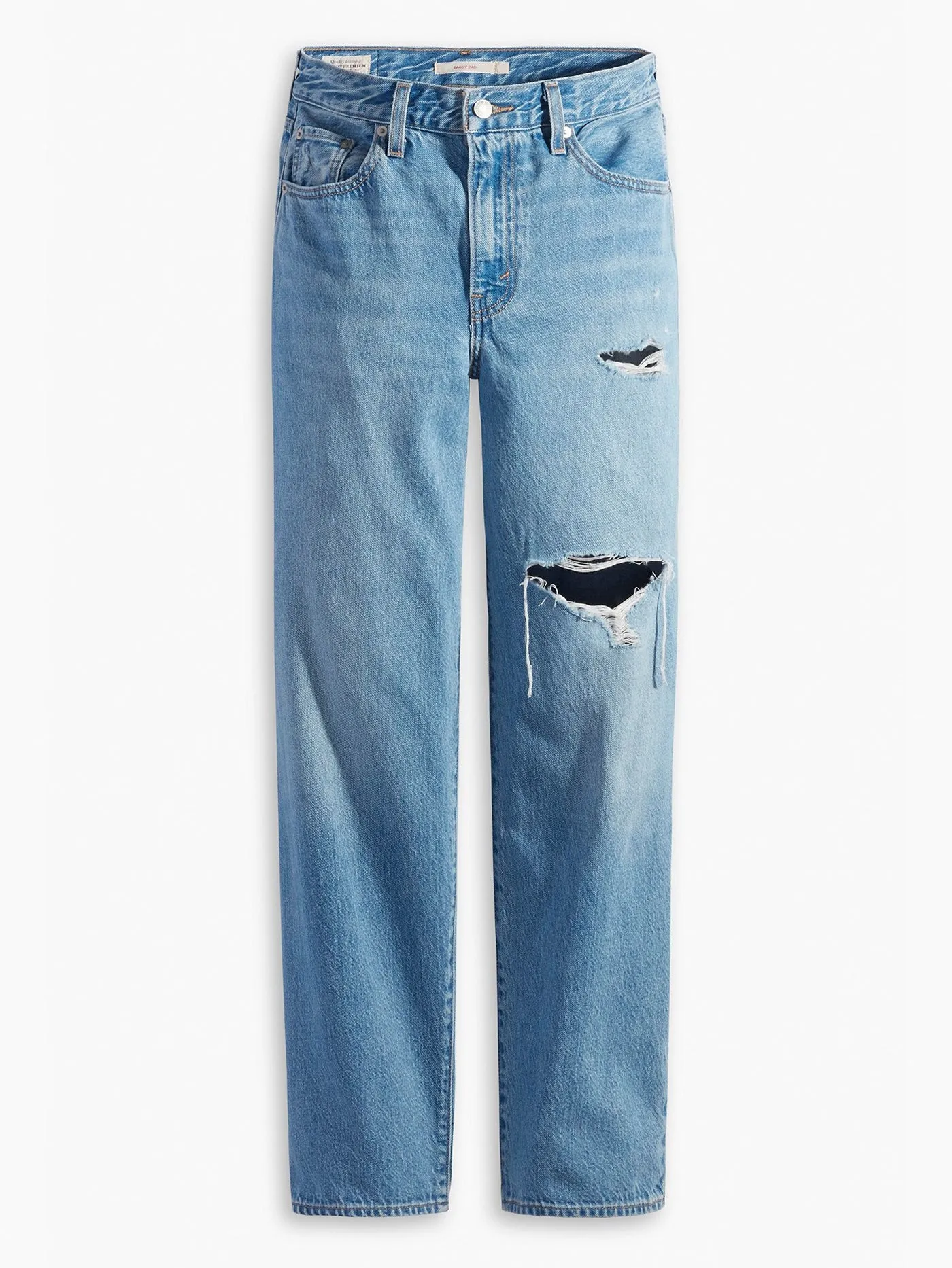 Baggy Dad in the Middle With Damage Jeans