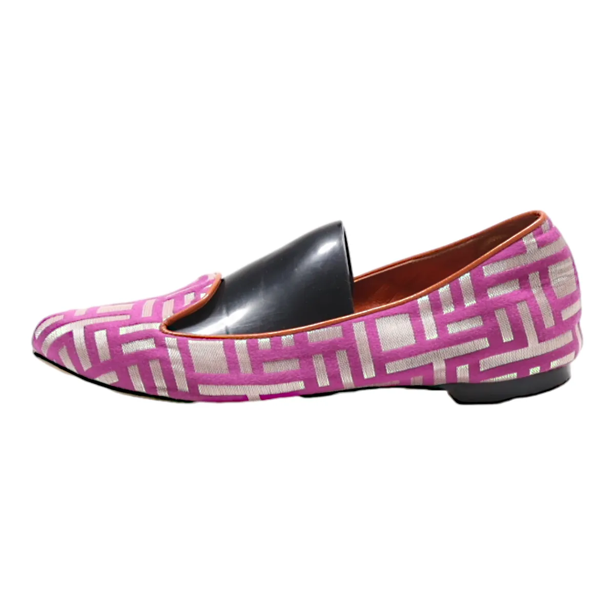 BAMS Loafer Shoes Purple Canvas Womens UK 6