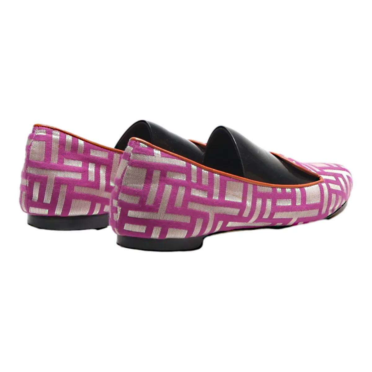 BAMS Loafer Shoes Purple Canvas Womens UK 6