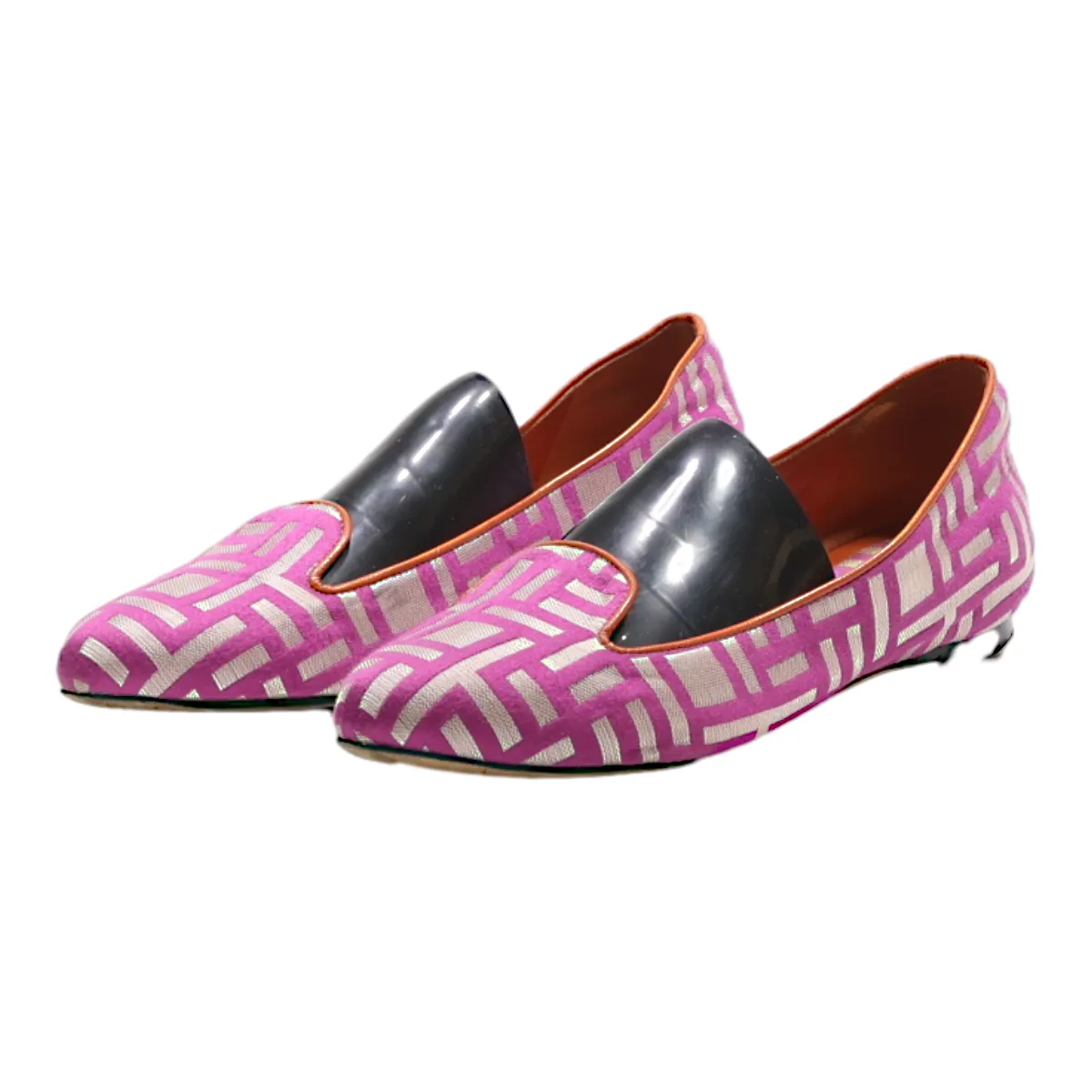 BAMS Loafer Shoes Purple Canvas Womens UK 6