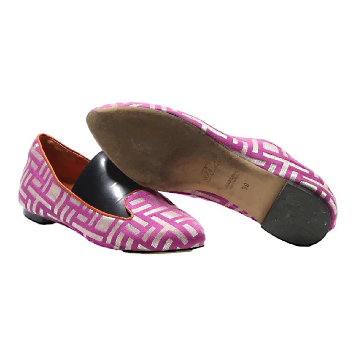 BAMS Loafer Shoes Purple Canvas Womens UK 6