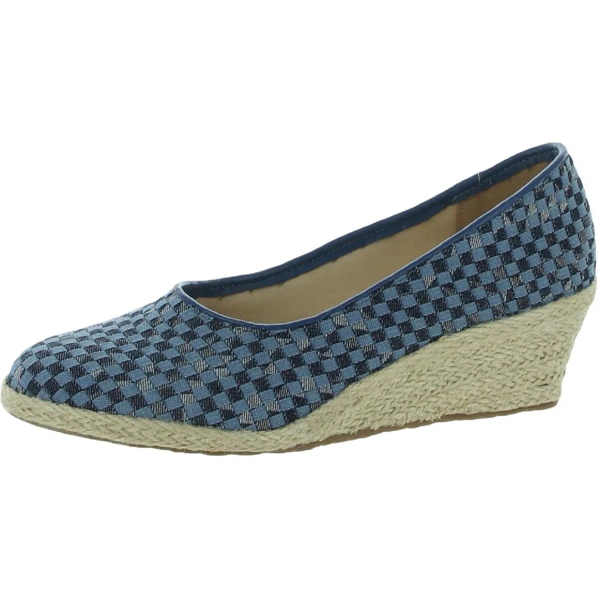 Beacon Womens Newport Canvas Slip On Espadrille Heels