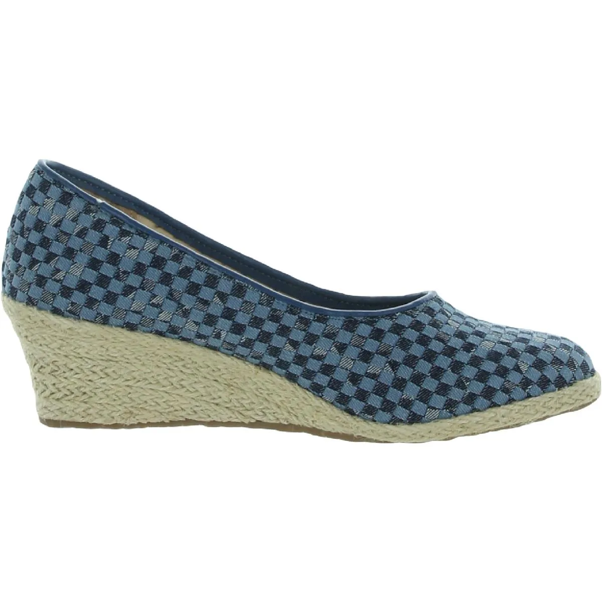 Beacon Womens Newport Canvas Slip On Espadrille Heels