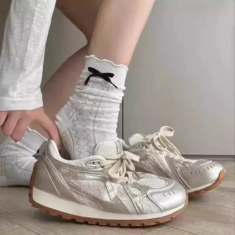 binfenxie  -  Mesh Hollow Platform Sneakers for Women Designer Soft-soled Casual Outdoor Sport Shoes Ladies Fashion Luxury Zapatos De Mujer