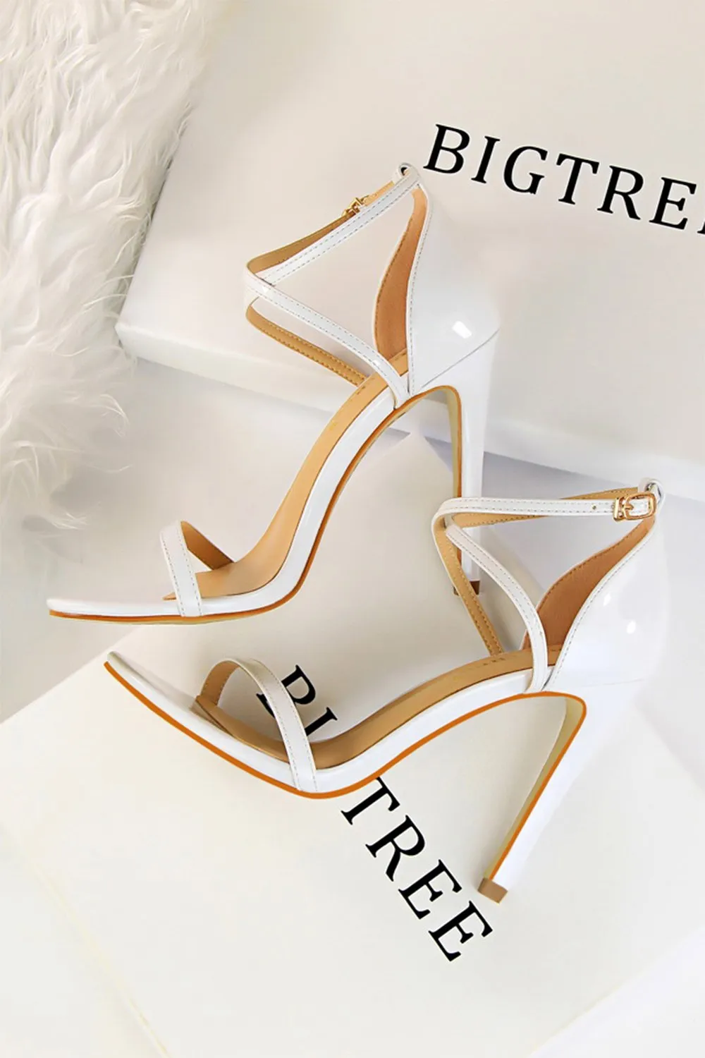 Black Stiletto Sandals