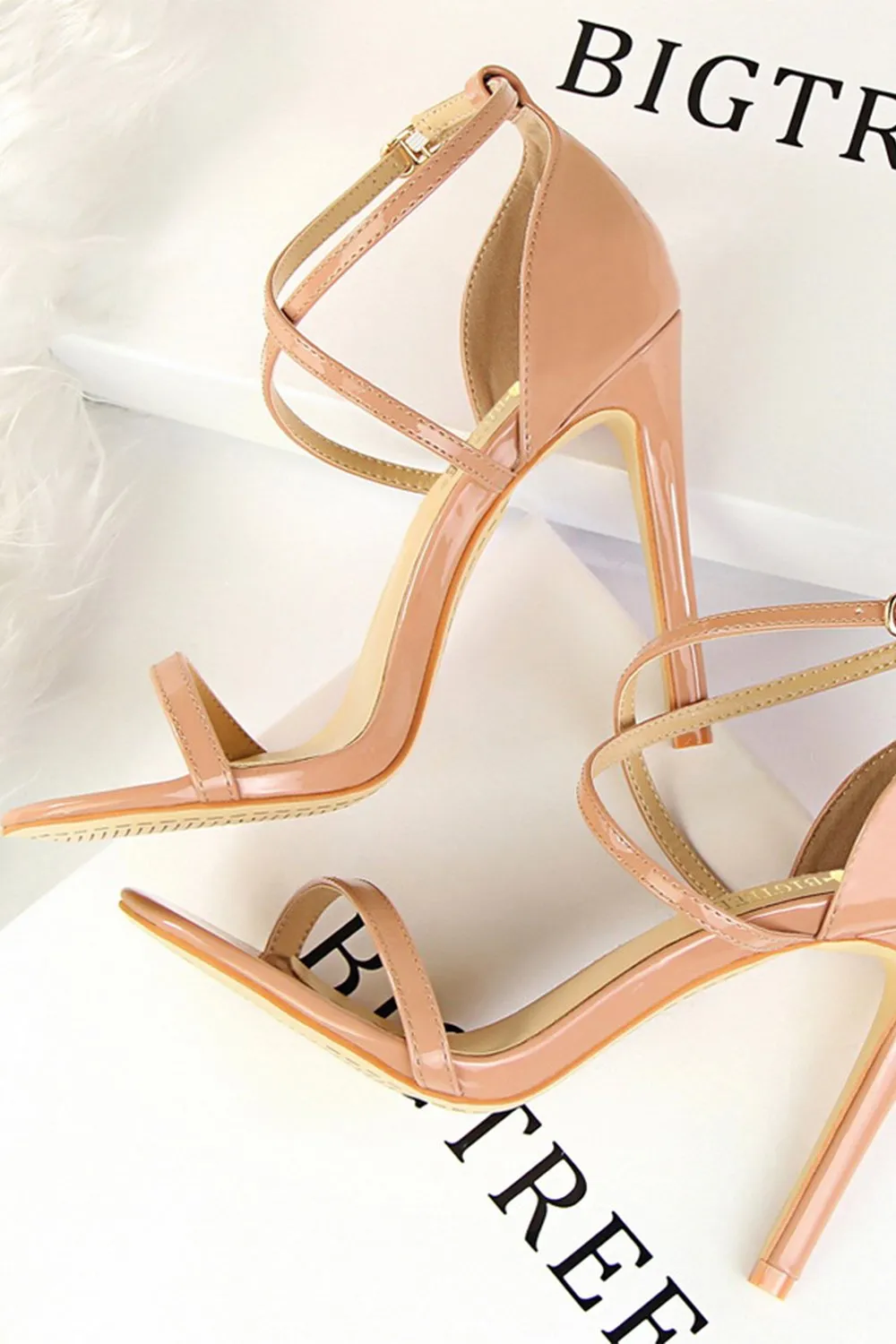Black Stiletto Sandals