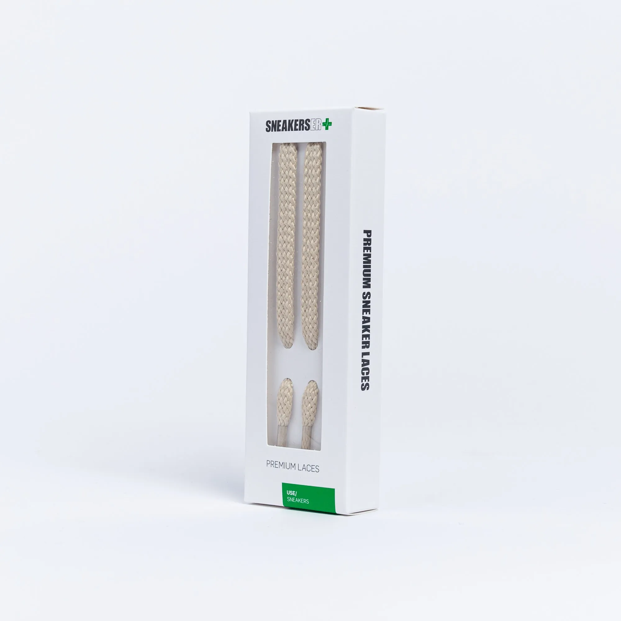 BOSTON FLAT SNEAKER LACES 120CM X 8mm NATURAL