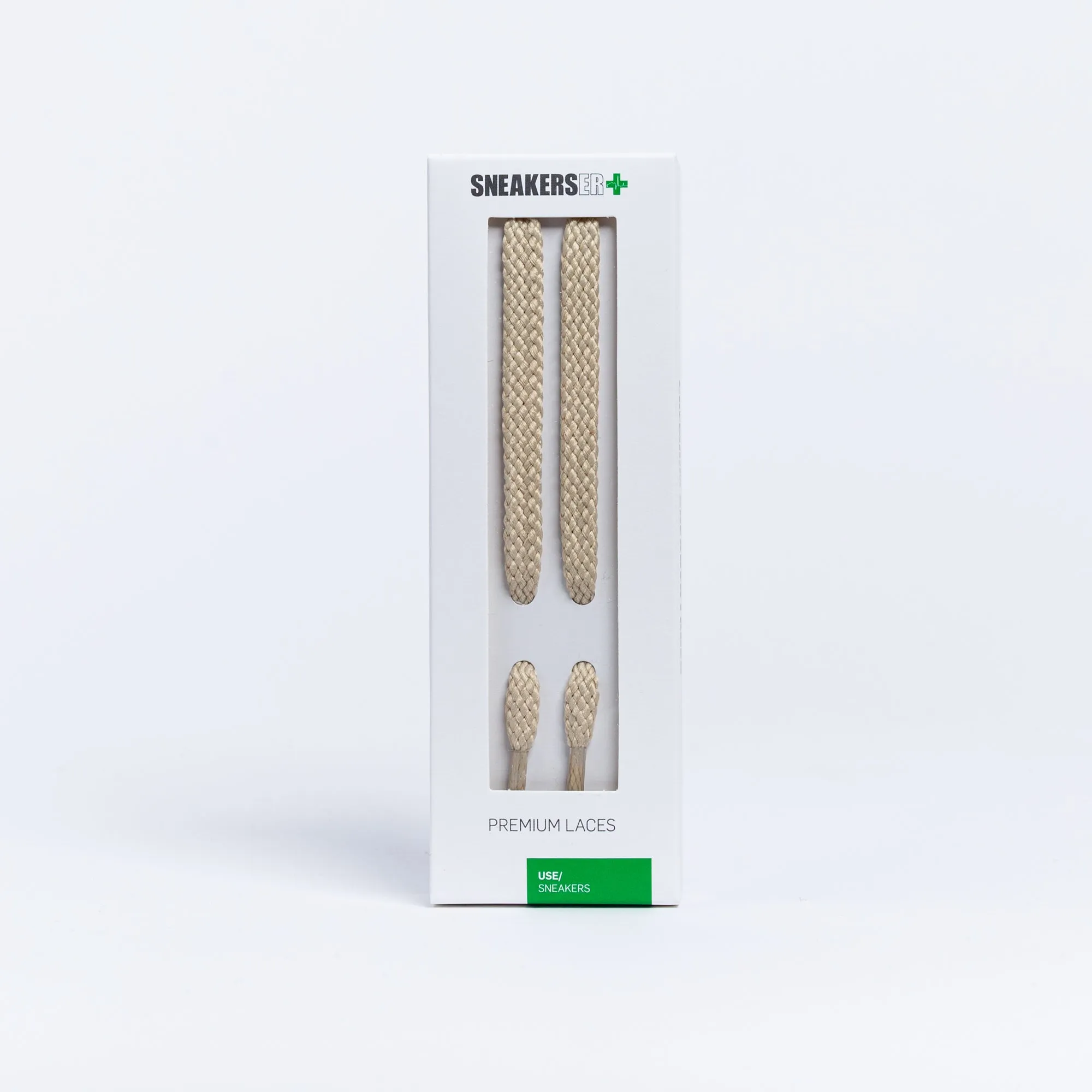 BOSTON FLAT SNEAKER LACES 120CM X 8mm NATURAL