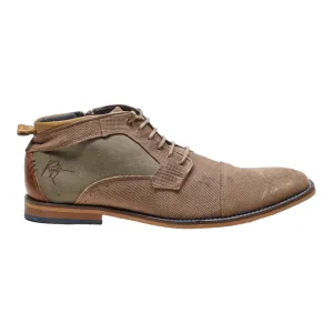 BULL BOXER Derby Shoes Brown Canvas Mens UK 9.5