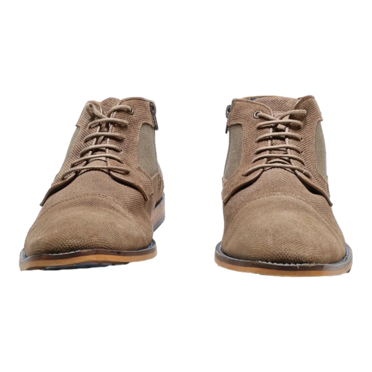 BULL BOXER Derby Shoes Brown Canvas Mens UK 9.5