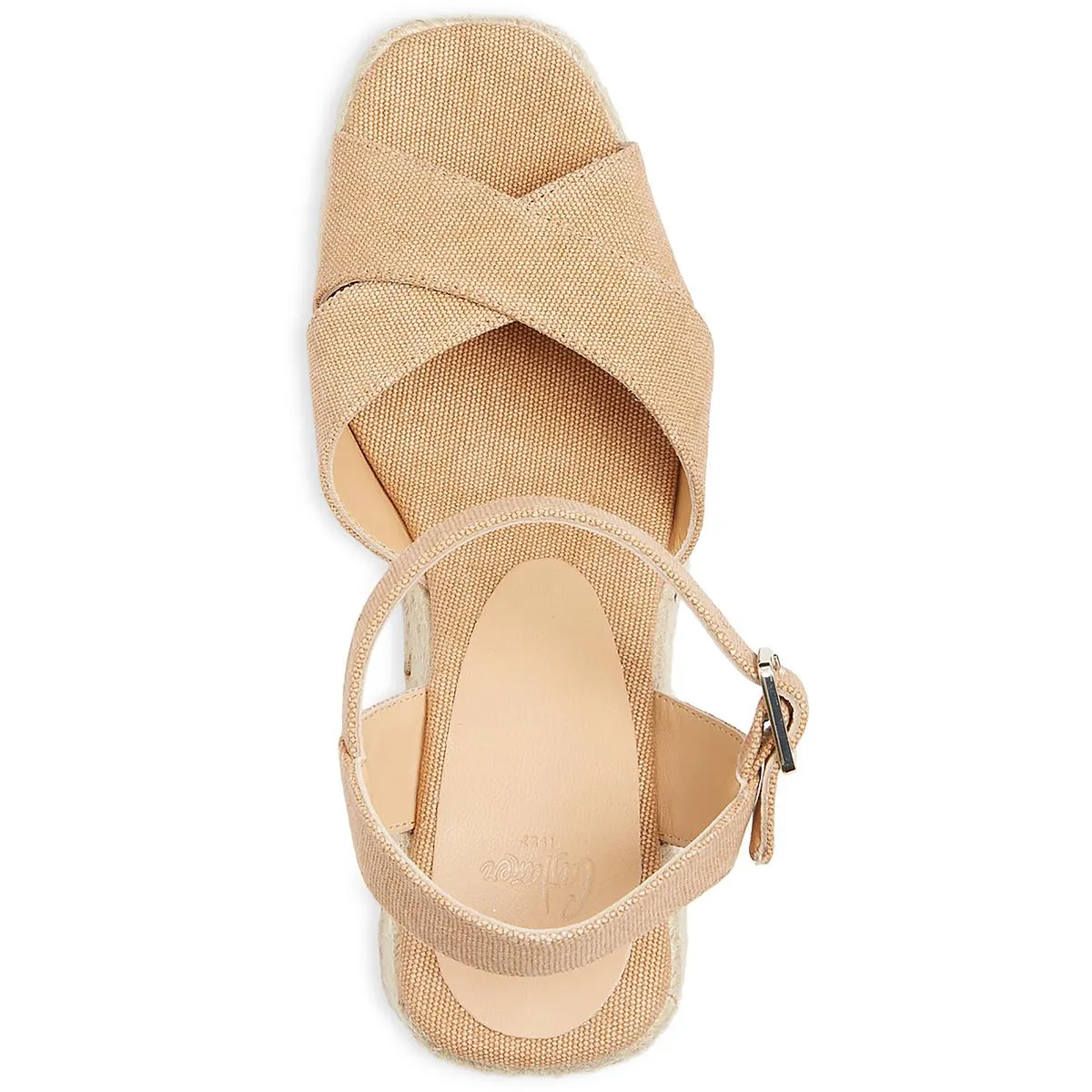 Castaner Womens Theo Slingback Criss-Cross Platform Sandals