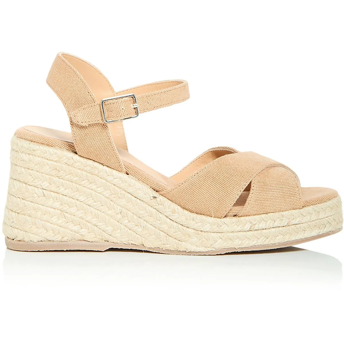 Castaner Womens Theo Slingback Criss-Cross Platform Sandals