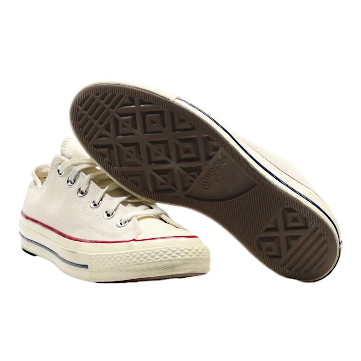 CONVERSE Chuck 70 2019 Low Top Trainers Beige Canvas Womens UK 6.5