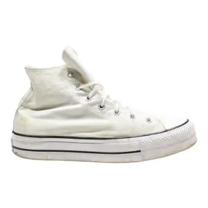 CONVERSE Chuck Taylor All Star 2020 Platform Trainers White Canvas Womens UK 9