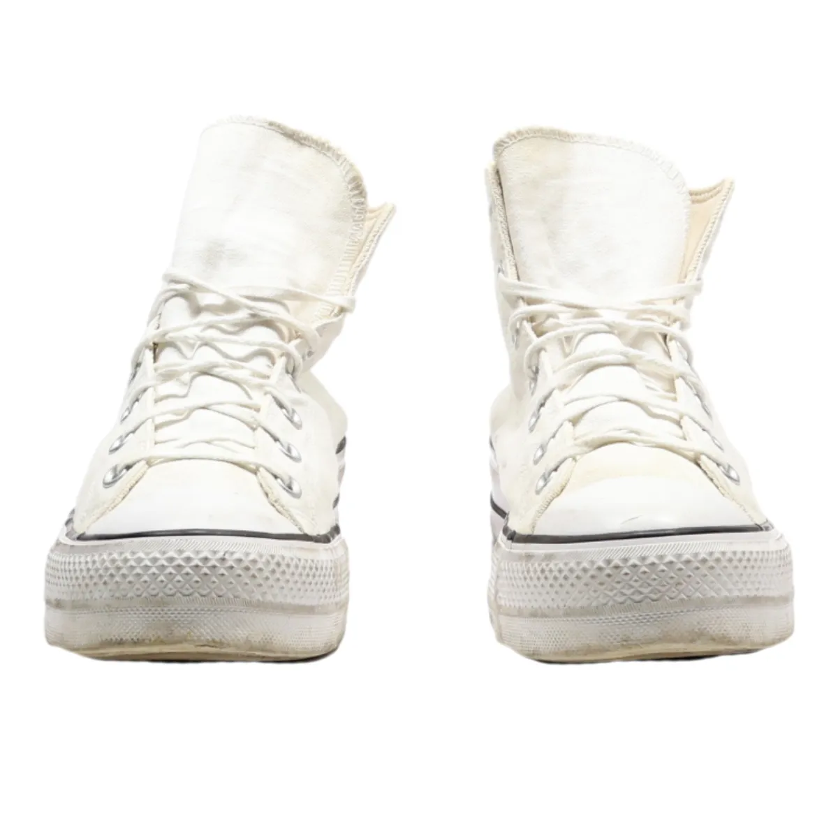 CONVERSE Chuck Taylor All Star 2020 Platform Trainers White Canvas Womens UK 9