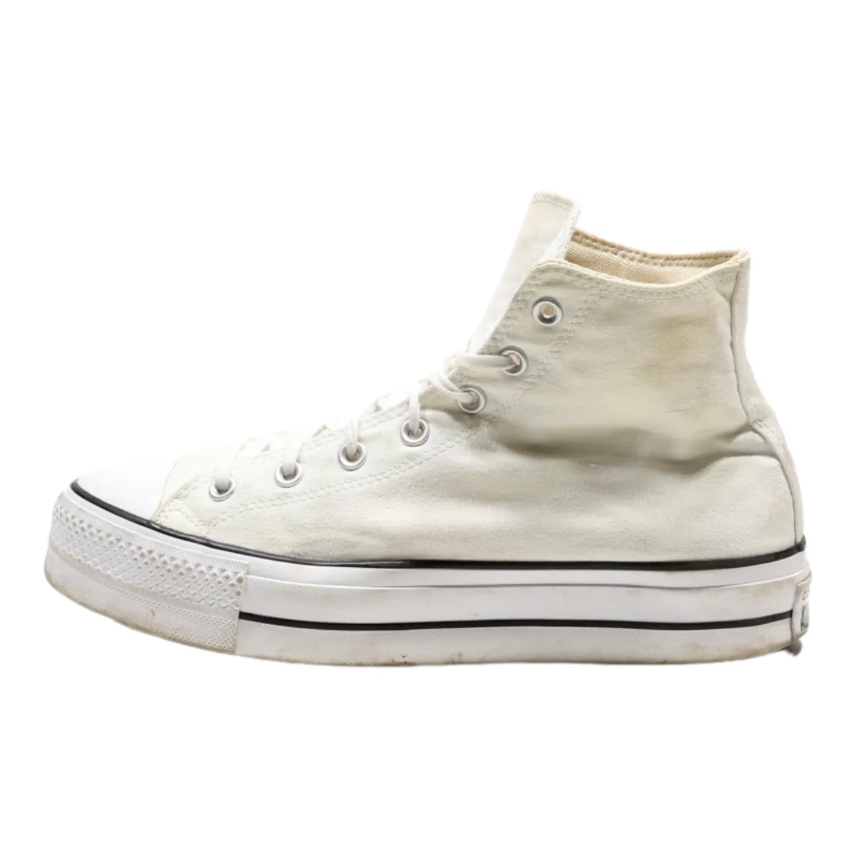 CONVERSE Chuck Taylor All Star 2020 Platform Trainers White Canvas Womens UK 9