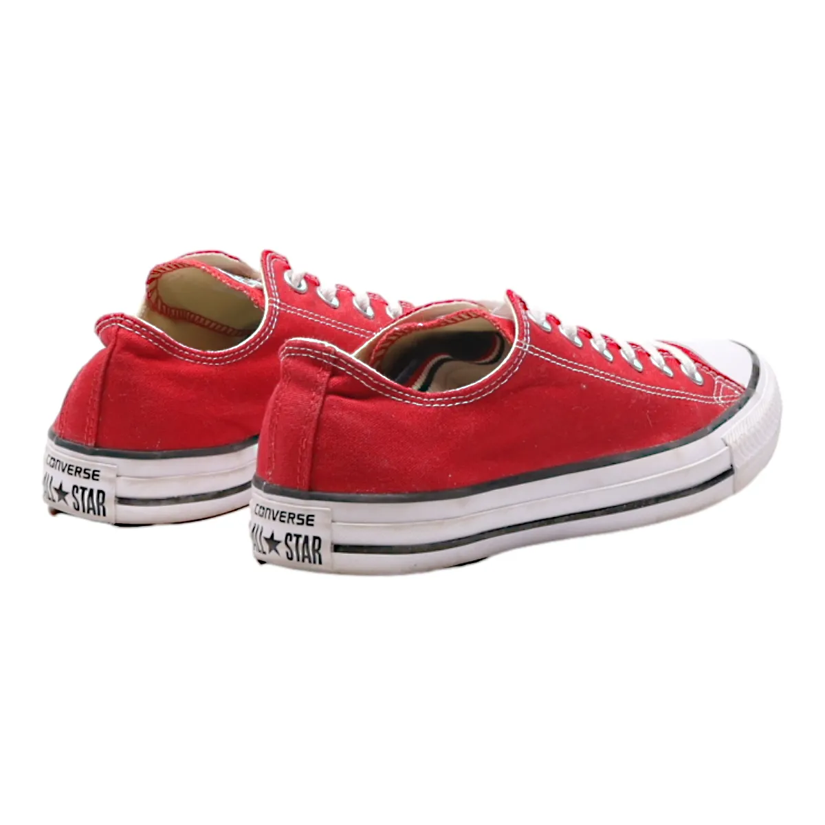 CONVERSE Chuck Taylor All Star Low Top Trainers Red Canvas Womens UK 7.5