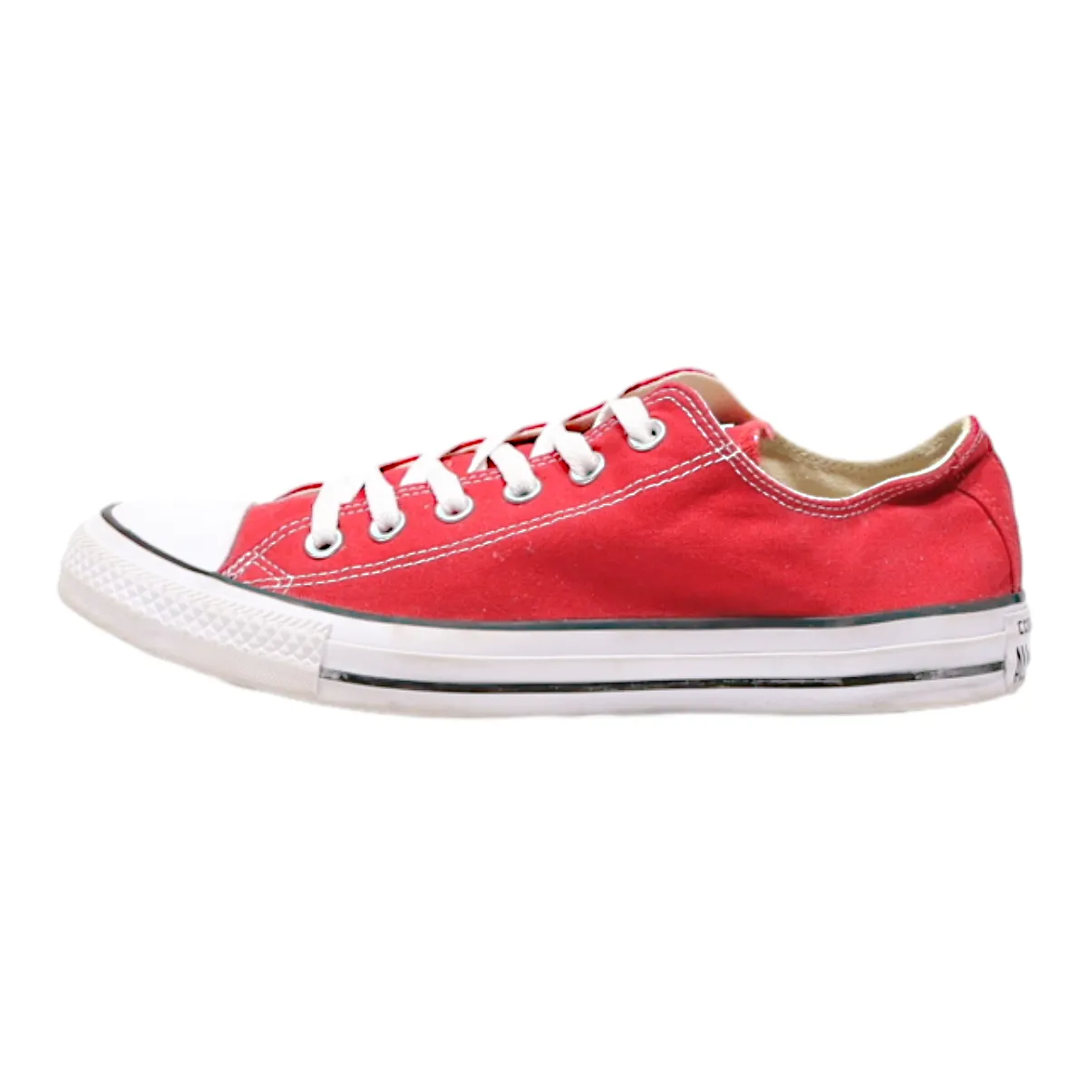 CONVERSE Chuck Taylor All Star Low Top Trainers Red Canvas Womens UK 7.5