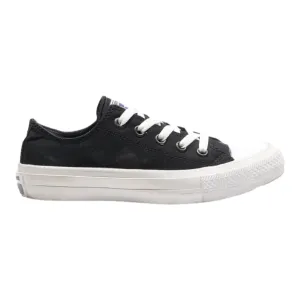 CONVERSE Chuck Taylor Ii Ox Low Top Trainers Black Canvas Womens UK 3.5
