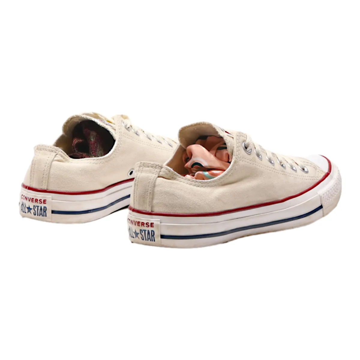 CONVERSE Converse Chuck Taylor All Star Low Top Trainers Beige Canvas Womens UK 7