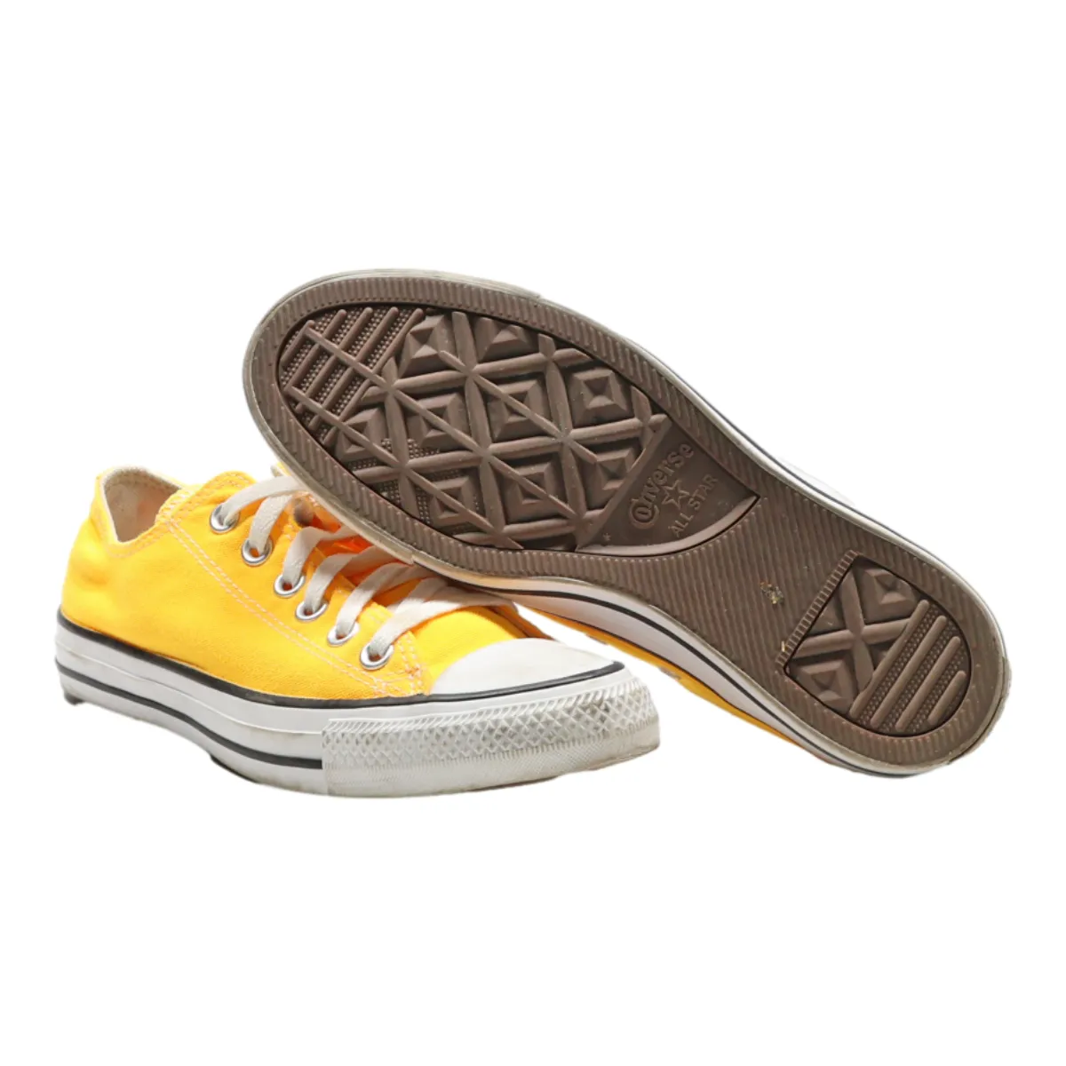 CONVERSE Converse Chuck Taylor All Star Low Top Trainers Yellow Canvas Womens UK 5.5