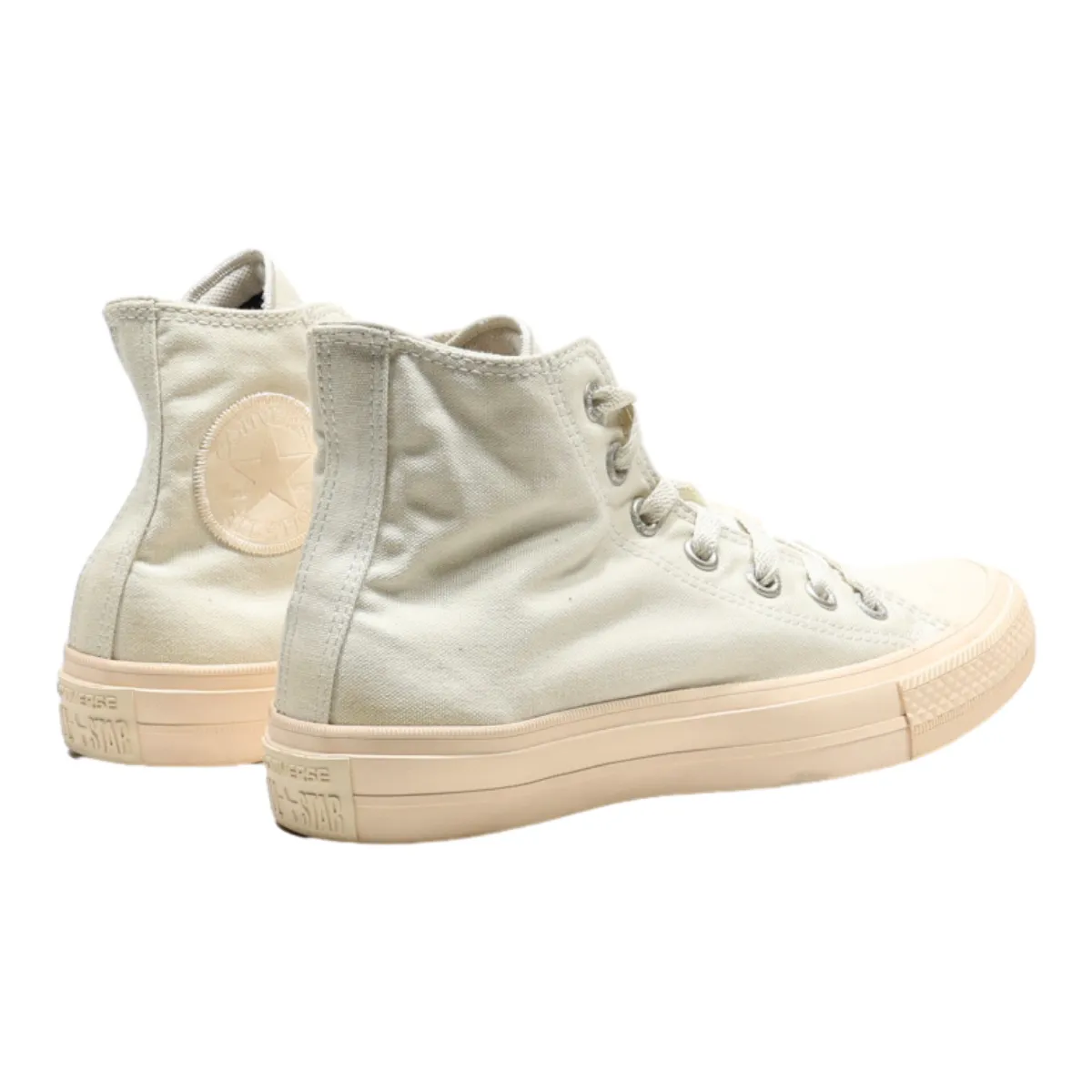 CONVERSE High Top Trainers Beige Canvas Womens UK 5.5