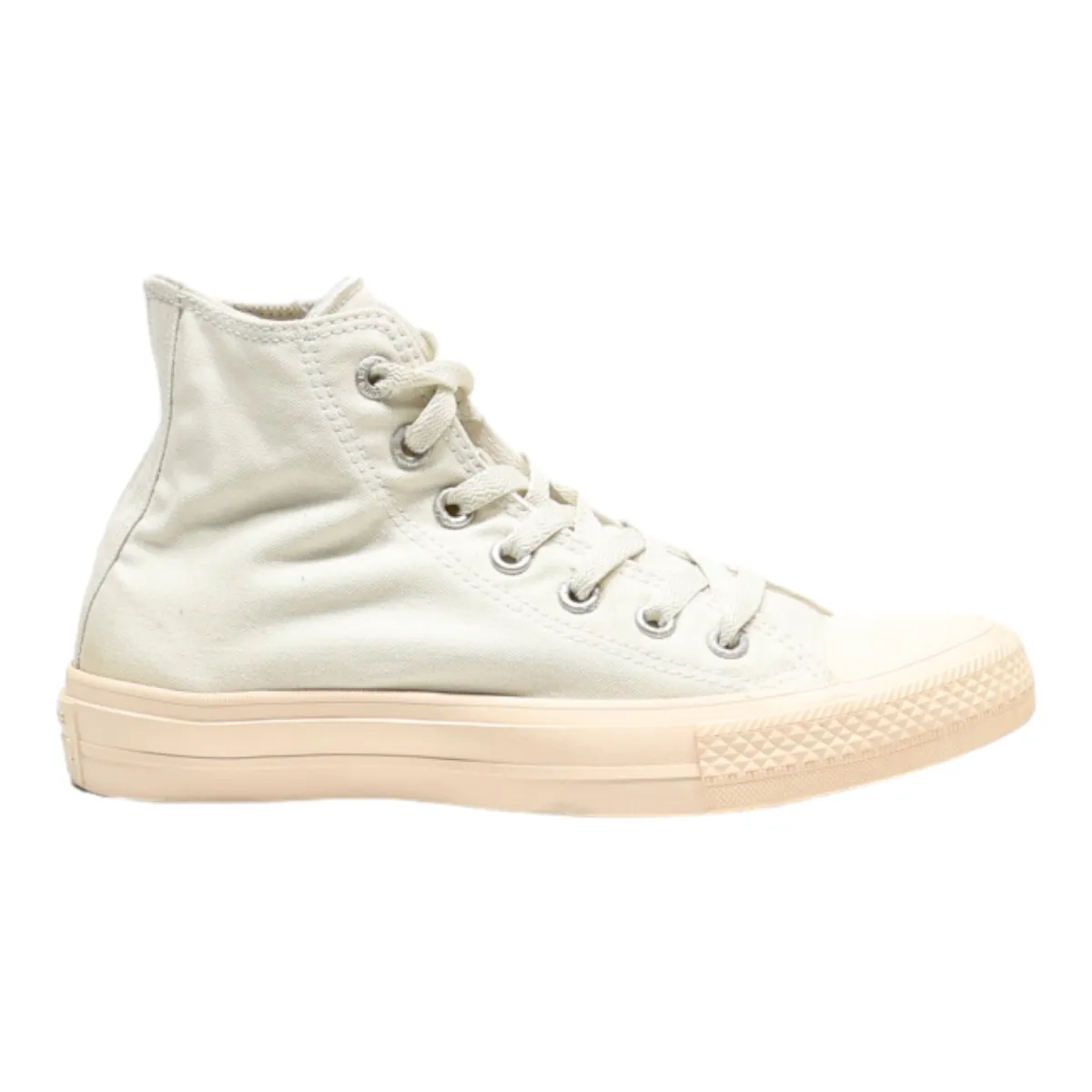CONVERSE High Top Trainers Beige Canvas Womens UK 5.5