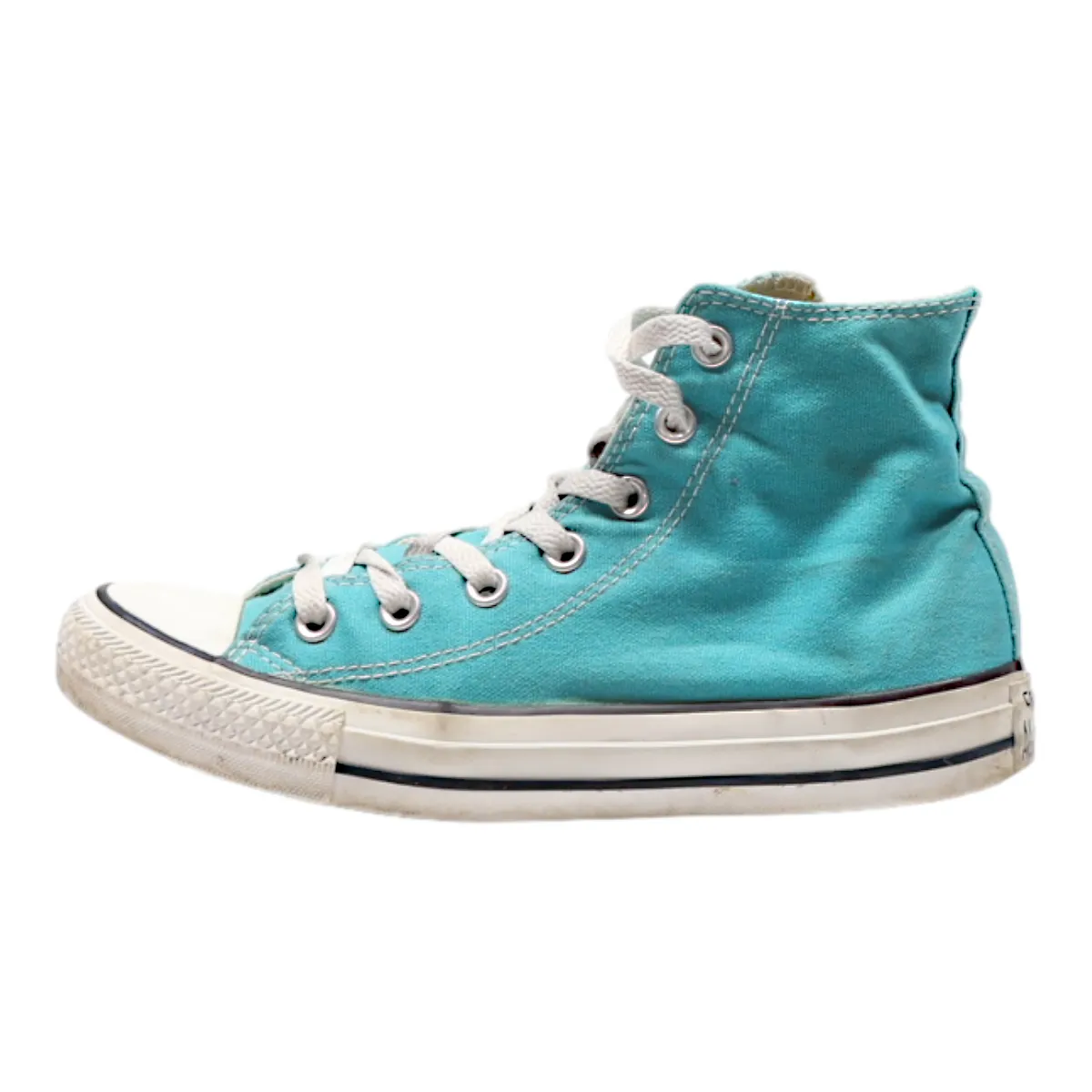 CONVERSE High Top Trainers Blue Canvas Womens UK 5.5