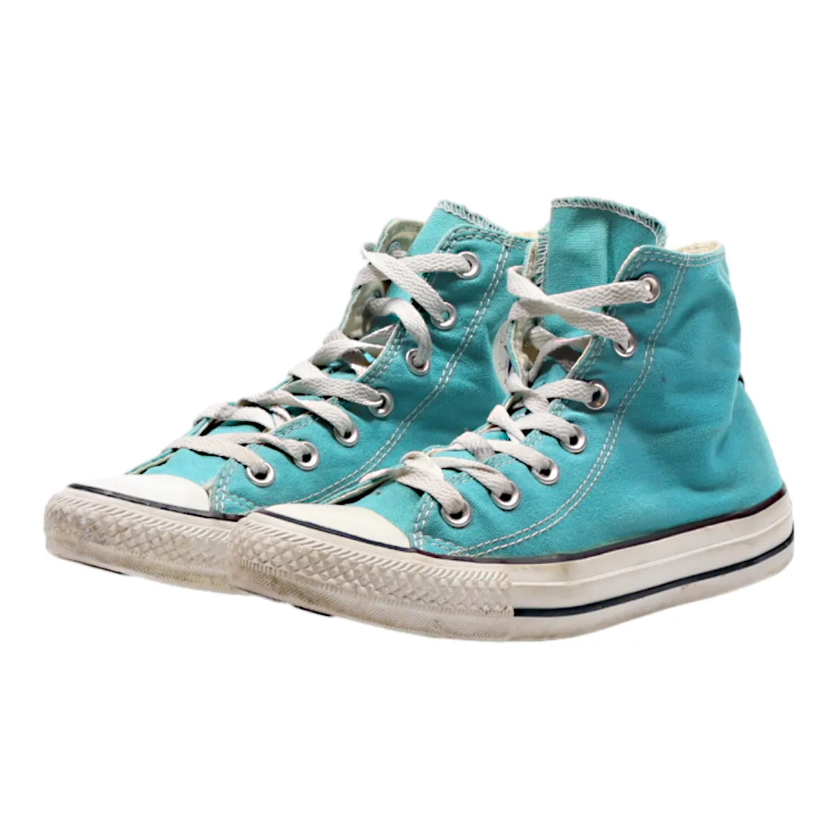 CONVERSE High Top Trainers Blue Canvas Womens UK 5.5