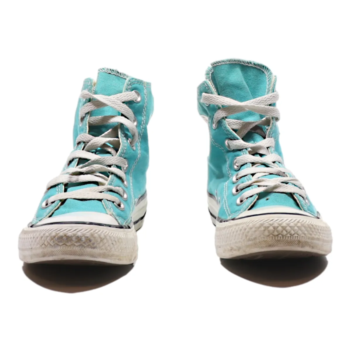 CONVERSE High Top Trainers Blue Canvas Womens UK 5.5