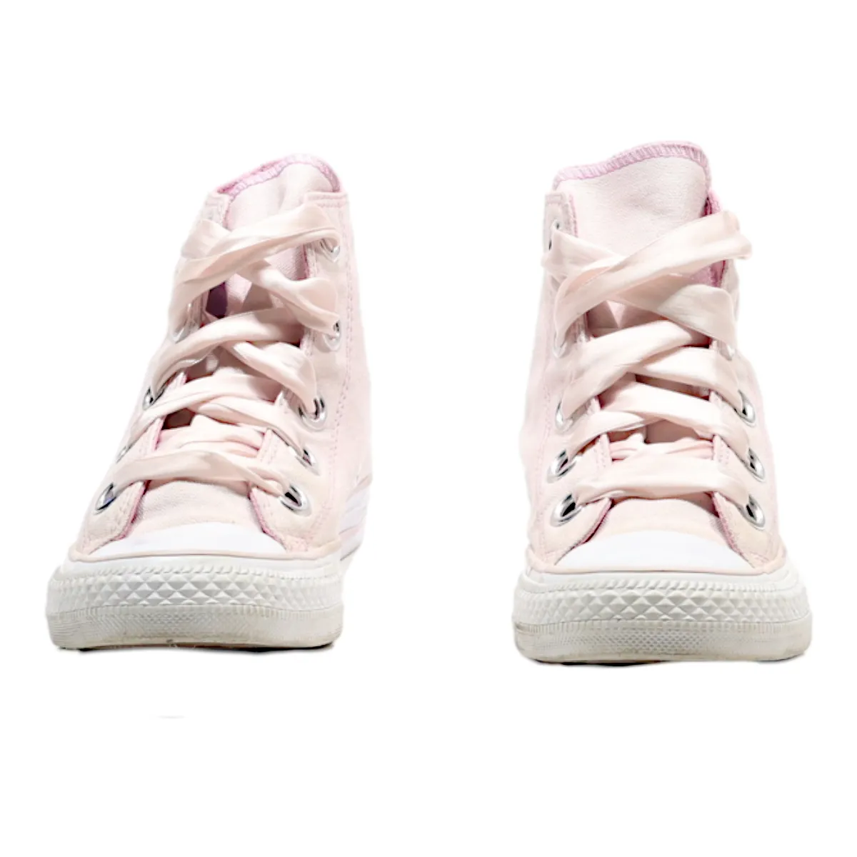 CONVERSE High Top Trainers Pink Canvas Womens UK 5