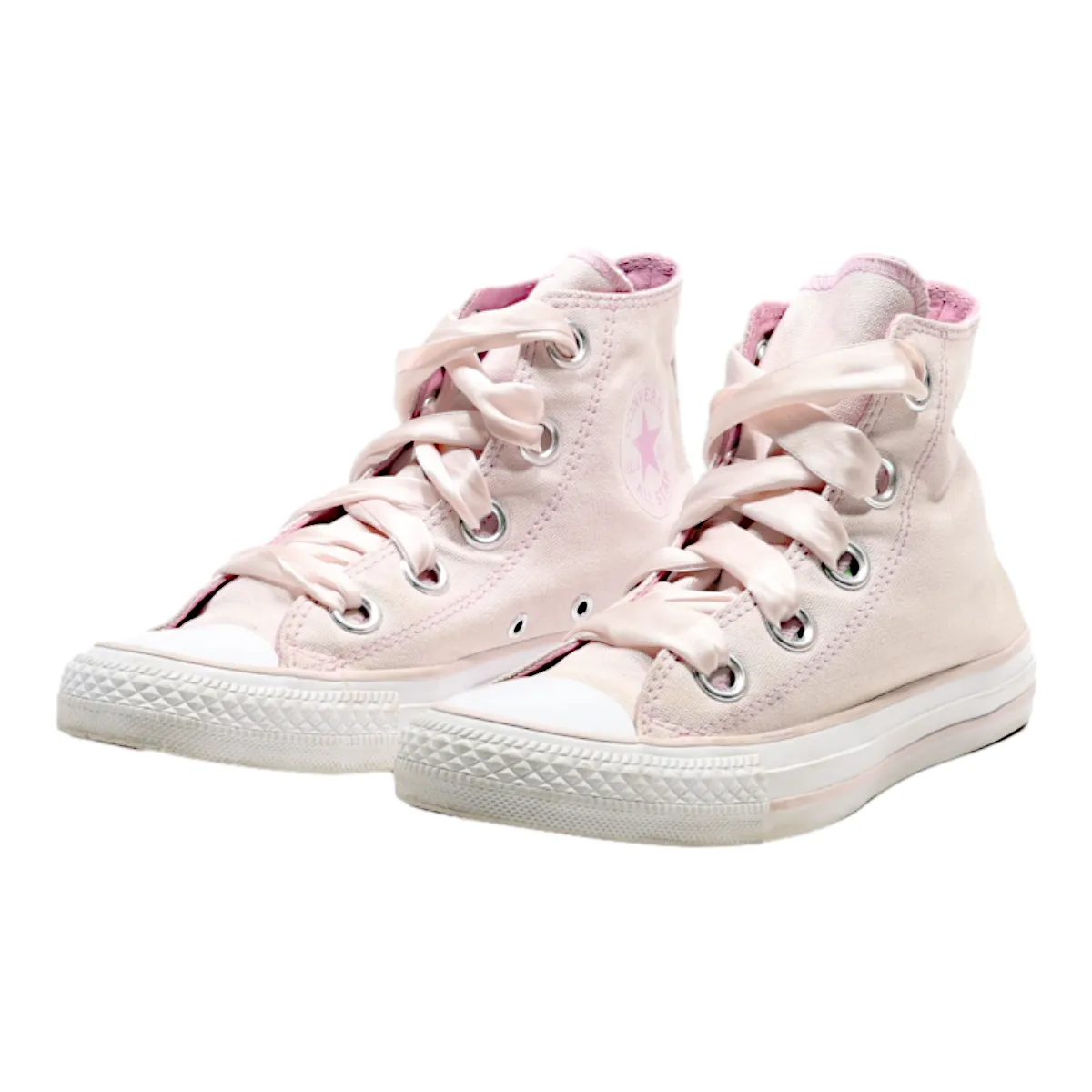 CONVERSE High Top Trainers Pink Canvas Womens UK 5