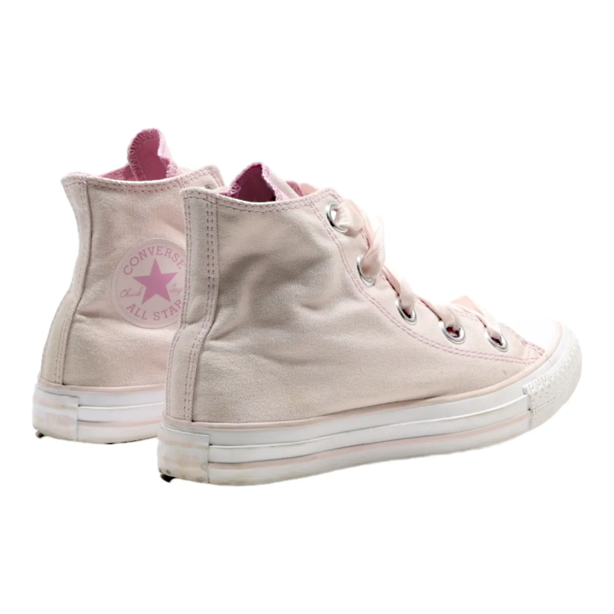 CONVERSE High Top Trainers Pink Canvas Womens UK 5
