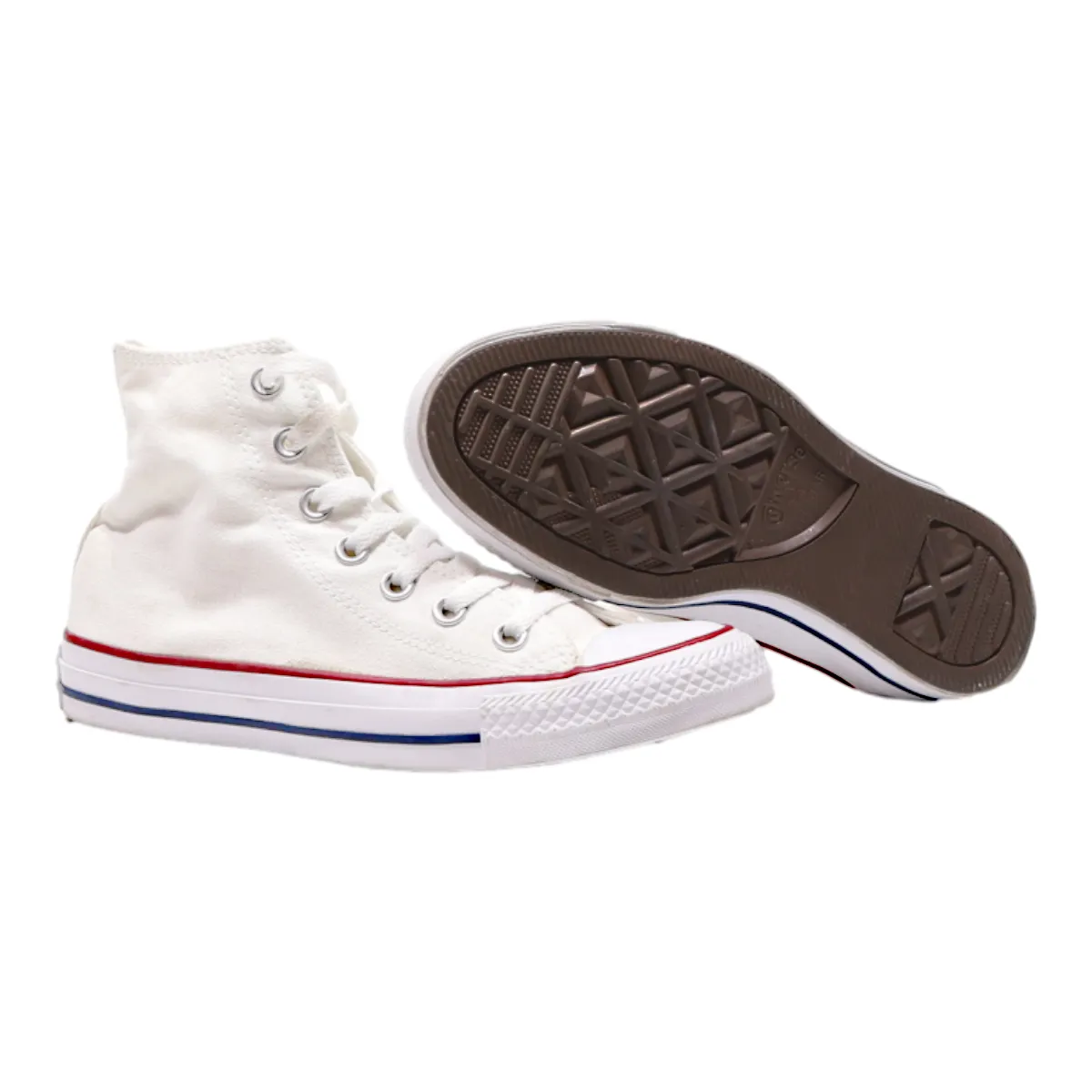 CONVERSE High Top Trainers White Canvas Womens UK 4.5