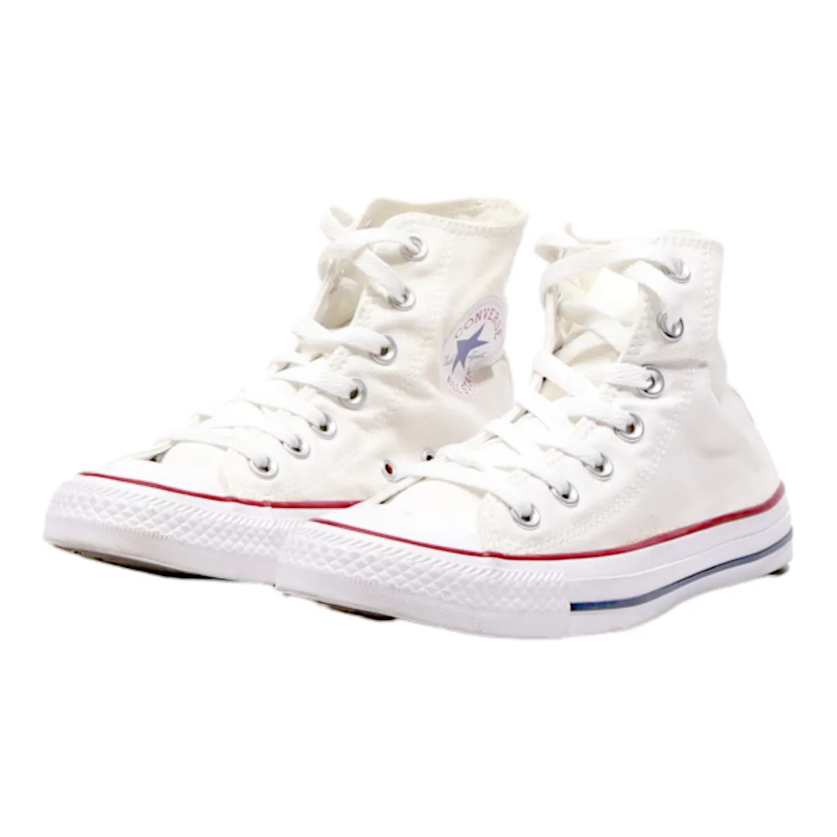 CONVERSE High Top Trainers White Canvas Womens UK 4.5