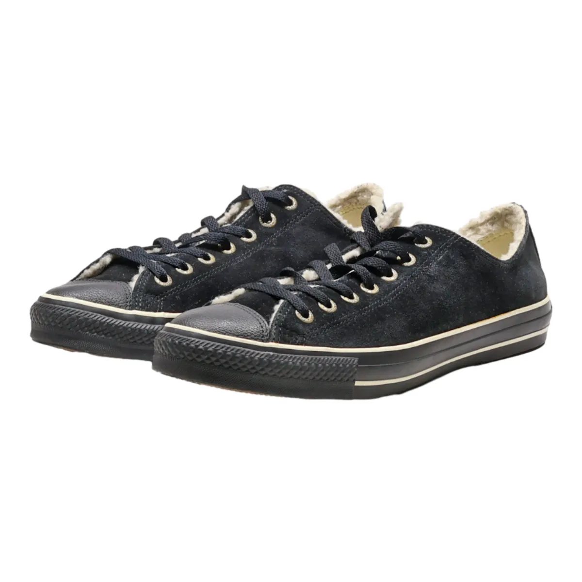 CONVERSE Low Top Trainers Black Canvas Mens UK 10