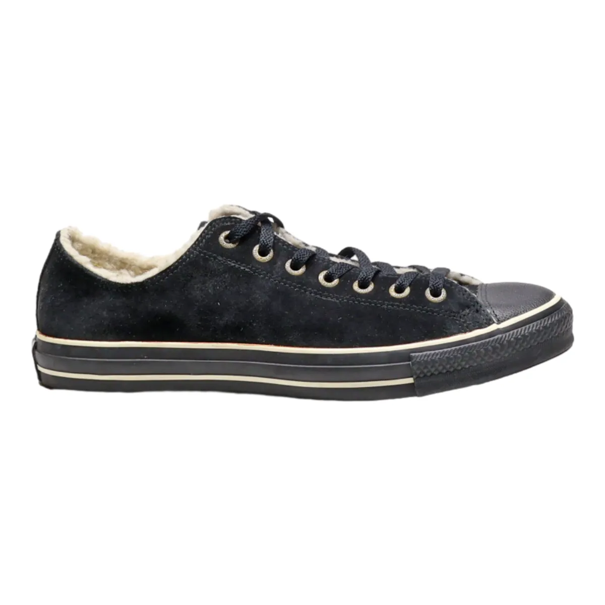 CONVERSE Low Top Trainers Black Canvas Mens UK 10