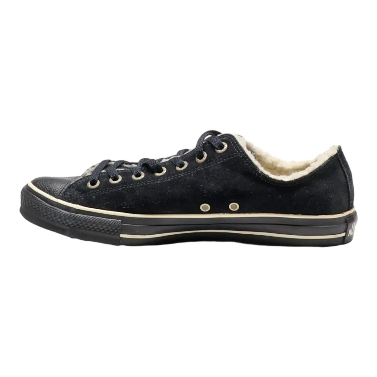 CONVERSE Low Top Trainers Black Canvas Mens UK 10