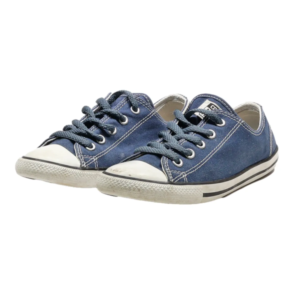 CONVERSE Low Top Trainers Blue Canvas Womens UK 4