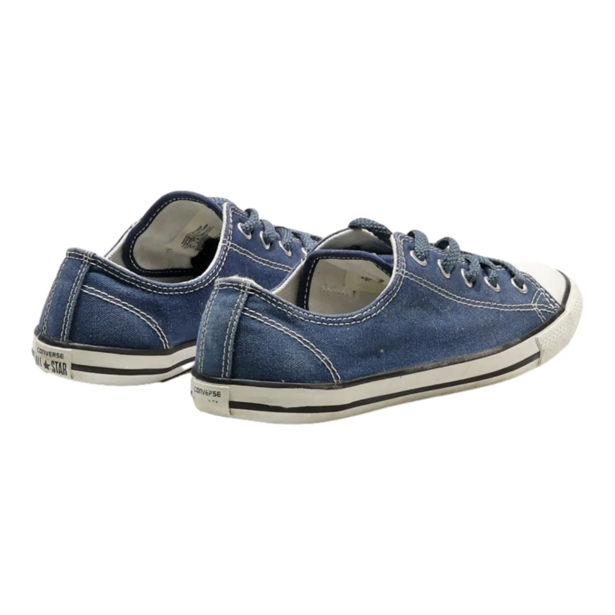 CONVERSE Low Top Trainers Blue Canvas Womens UK 4