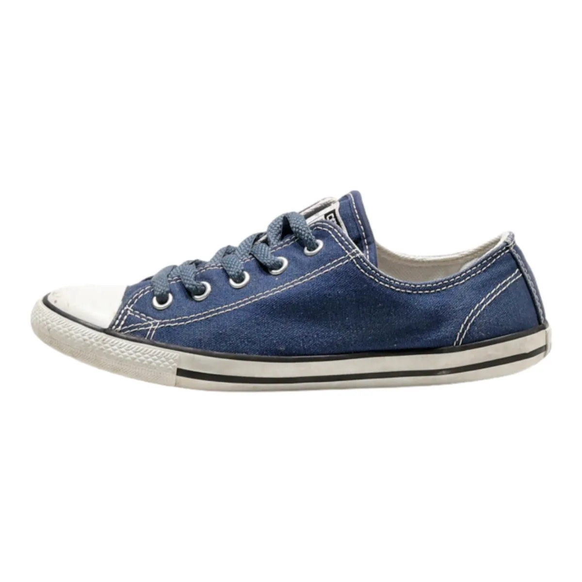 CONVERSE Low Top Trainers Blue Canvas Womens UK 4