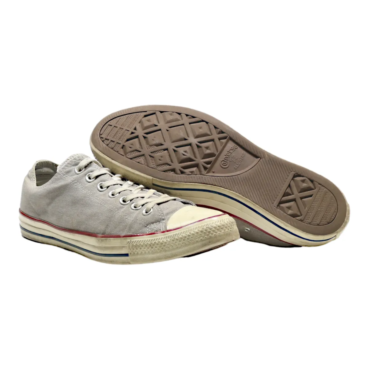 CONVERSE Low Top Trainers Grey Canvas Mens UK 9.5