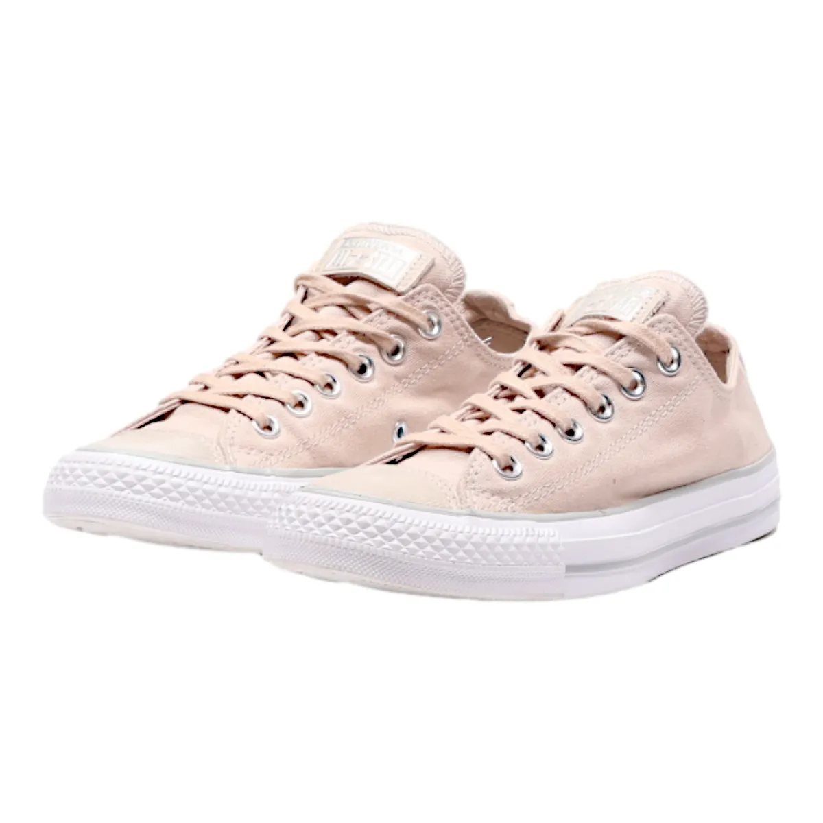 CONVERSE Low Top Trainers Pink Canvas Womens UK 5