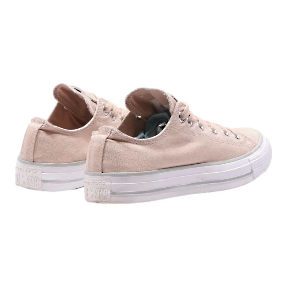 CONVERSE Low Top Trainers Pink Canvas Womens UK 5