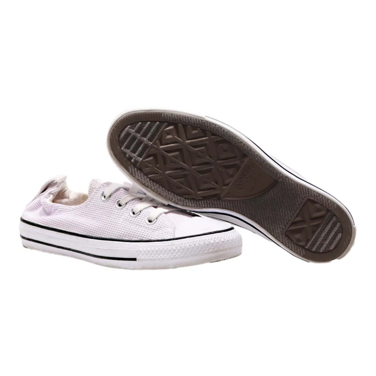 CONVERSE Low Top Trainers Pink Canvas Womens UK 6