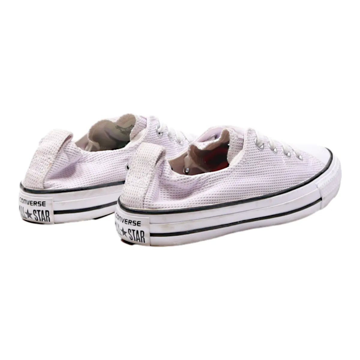 CONVERSE Low Top Trainers Pink Canvas Womens UK 6