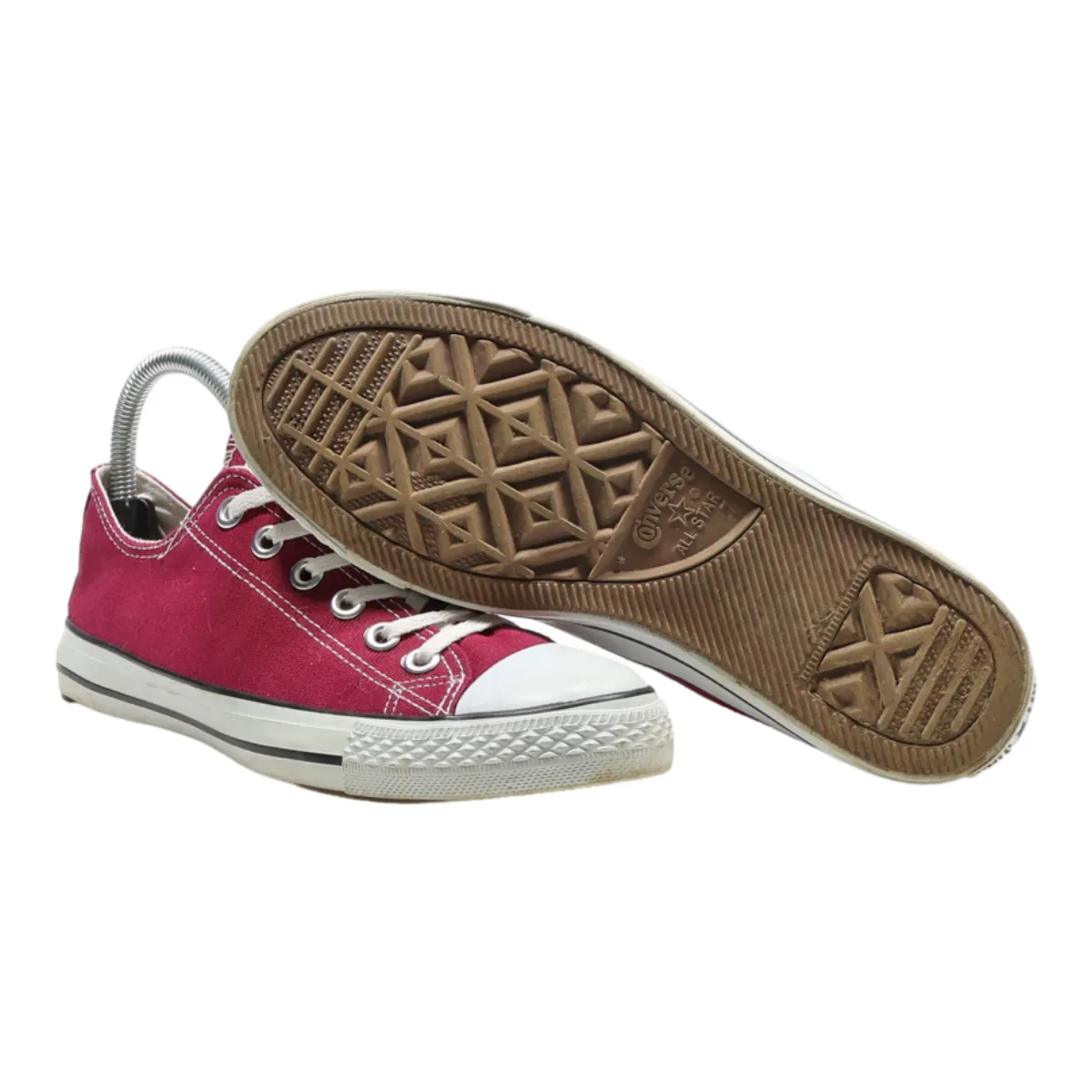 CONVERSE Low Top Trainers Purple Canvas Womens UK 6.5